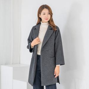 [모슬린]엄마옷 카라 나그랑 모직 롱코트 512FGH021 마담/중년여