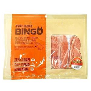 강아지육포 애견간식 빙고 연어 스테이크 400g 1팩