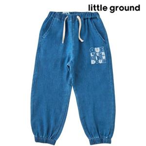 [리틀그라운드8] 데님인더박스(76111-410-03)레터링져지데님팬츠 아동 청바지 간절기 데일리 선물 봄 신상