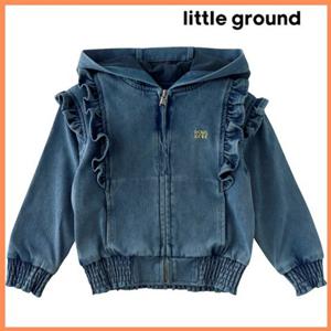 [리틀그라운드8] 루즈페(76119-201-01)데님프릴후드집업 아동여아 아우터 상의 데일리 선물 간절기 코디룩
