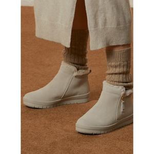 [엘르]엘르소가죽 여성 소가죽 퍼부츠 겨울 방한화 4종택1