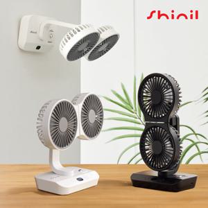 신일 투헤드 무선 미니 소형 탁상용 선풍기 SIF-D444 벽걸이 무드등 화이트 블랙
