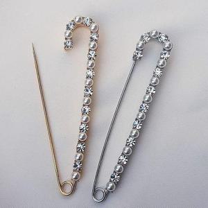 진주 큐빅 옷핀 브로치 부토니에