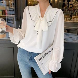 치크 쉬폰 블라우스_BI1BL003