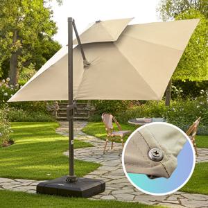 밀라노 3M 폴딩 사각 파라솔 150kg 받침대 포함 정원