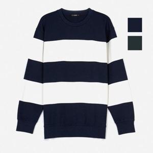 뱅뱅 HC07 공용 볼드 스트라이프 맨투맨 CTL614