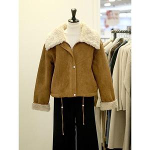 메종블랑쉬 세이브존03 스웨이드 빅카라 퍼 무스탕 AGM254JMUB04A