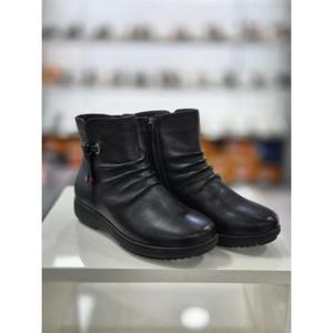 엘칸토 세이브존05 여성 양가죽 주름장식 컴포트 앵클 부츠 3.5cm WA66