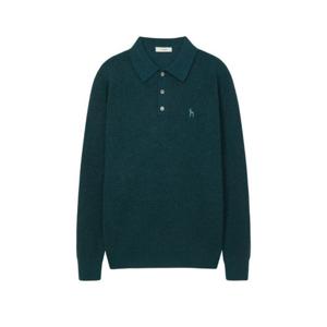 헤지스긴팔티 VQA HZSW4D551E2 그린 허니콤 조직 울 카라 니트