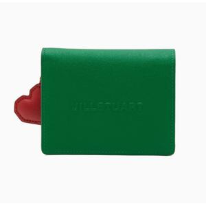 [JILLSTUART ACC] [PAPER]그린 로고 포인트 소가죽 반지갑JAWA4F303E2
