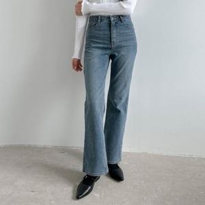 [브이와이][VY] 여자 가을청바지 반하이 편한 워싱 나팔 청바지_