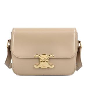 셀린느 베이지 트리옹프 디테일 플랩 숄더백 18842 3BF403SA