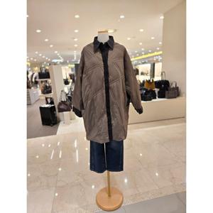 [에이비에프지]카라넥 진배색 덕다운 퀼팅 롱패딩 AGNA1HD02A