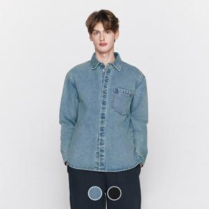 [지오다노]남성 스냅 버튼 셔츠타입 데님 청자켓 076504/01076504