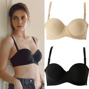 2종택1(EF컵)웨딩브라 성형브라 끈없이 착용가능한 반컵브라WBR6140E WBR6140F