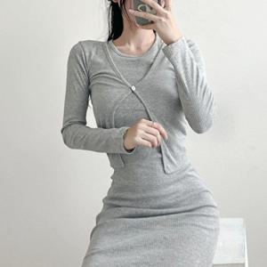 [브이와이][VY] 여자 3컬러 인어공주 1마일 홀터나시 롱 원피스_