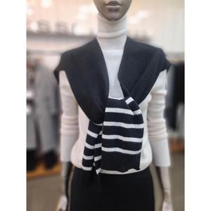 제시뉴욕 세이브존05 스트라이프 패턴 숄 머플러 JDW5SZNSAM1450BKM