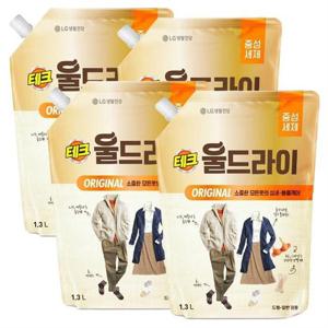 테크 울드라이 세제 리필 1.3L 4개