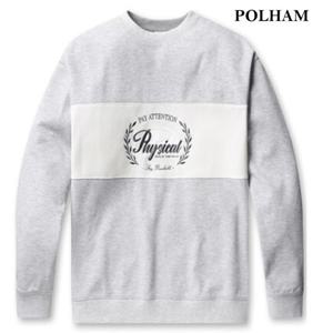 [폴햄]남성 더블니트 블록 오버핏 맨투맨 티셔츠 PHF1TR1030