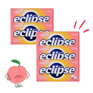 이클립스 피치향 34g x 5개 금연사탕 복숭아향 입냄세제거 무설탕 캔디