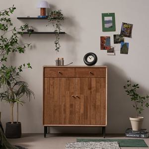 [GS비밀] 나무뜰 헤이즐 원목 홈카페 다용도 서랍 수납장 800 GM381C (착불)