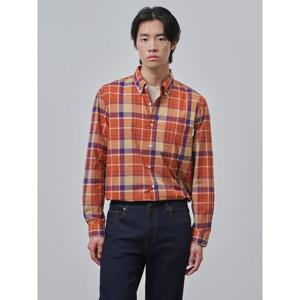 [빈폴멘] 펜포켓 멀티체크 셔츠  오렌지 (BC4864C138)