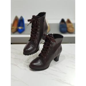 한슈 세이브존03 가죽 리즈 워커 미들힐 부츠 7.5cm AGHS441200lcA