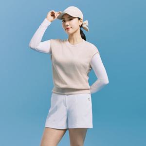 챌린저 여성 메쉬 냉감 이너 레이어드 썬가드 티셔츠 베이지 CHE2WLT2633BE