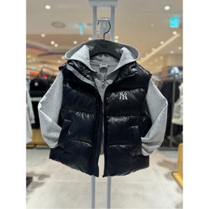 MLB키즈 글로시 오버핏 덕다운 조끼패딩 (7ADVB0156BKS)