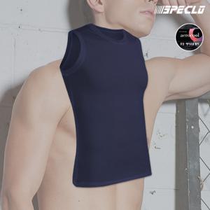 에어로쿨 흡습속건 머슬티 남성런닝속옷 네이비