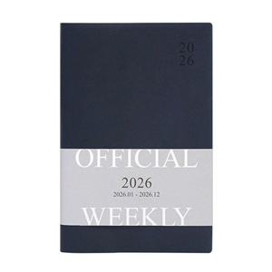 스케줄러 인디고 다이어리 2026 오피셜 열두달 B6 위클리 날짜형 32절 주간 업무용 네이비