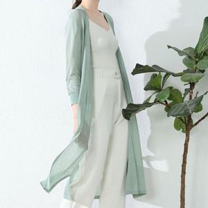 [제라카] 여성 여름 얇은 롱가디건 니트 로브 오픈 가디건 MDN520