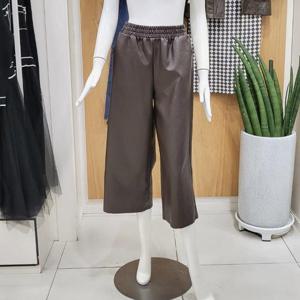 클리지 DP01 와이드 크롭 레더 팬츠 CO8WPT06