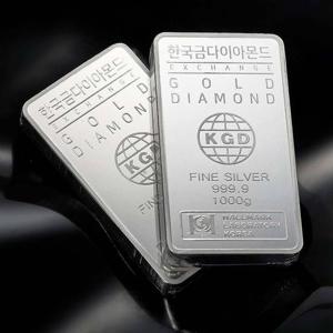 [한국금다이아몬드] 실버바 AG 1000g 1kg 999.9 은투자 은시세