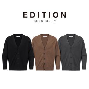 [에디션앤드지]25 FW 남자가디건 V넥 베이직 가디건 3종 1택 NEG1EC1901 DR4488