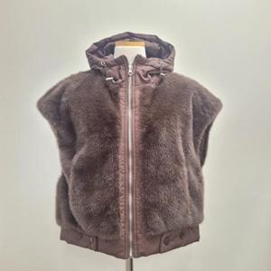 샐리 HC35 밍크후드조끼 SP011403