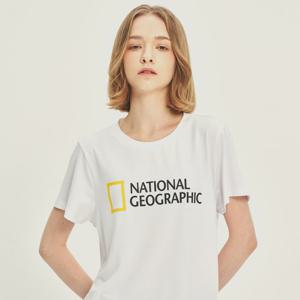 내셔널지오그래픽 N232WTS810 여성 로고 반팔 티셔츠 WHITE