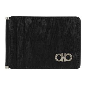 (명품) 페라가모 24SS 더블 간치니 카드지갑 블랙