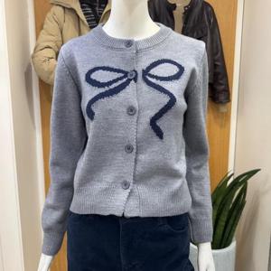 클리지 DP01 라운드 넥 리본 니트 가디건 CP8WKC39