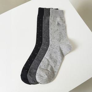 [헤지스] 남성 패턴 면혼방 장목양말 3종세트 HZSS6E802MU