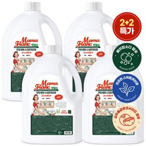 쉼표365 마마프랑 대용량 주방세제 스위트 허브향 2.5L x 4개 과일 채소 야채 설거지