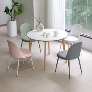 밀키우드 1000 원형 마카롱 4인 주방 식탁 세트 카페 인테리어