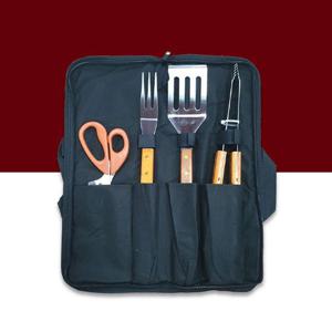 PANGSTORY 삼덕 캠핑 바베큐 세트 집게 뒤집게 포크 가위 세트