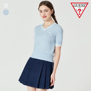[게스(진)]여성 반팔 V넥 스웨터 OO2S1674