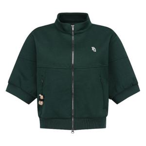 파리게이츠골프반팔티 NQC 521E1TF383_GN 여성 로고 자수 크롭 집업 반팔 티셔츠