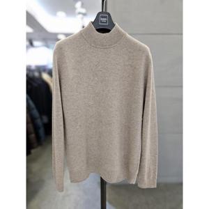 바쏘옴므 세이브존03 바쏘옴므 남자 반목 니트 베이지  100% 반폴라 터틀넥 WSAGZ4WN16A