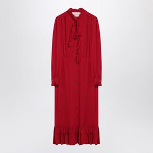 발렌티노 러플 보우 레드 원피스 6B3VAF011MH R9M