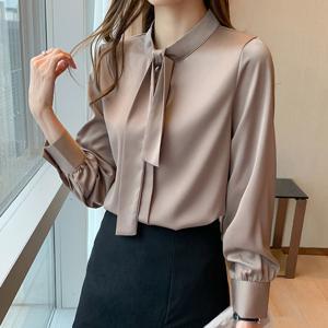 버키 타이 긴팔 블라우스_RE3BL003