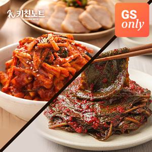 [키친노트] 밥도둑 반찬 무말랭이 1kg+깻잎무침 1kg