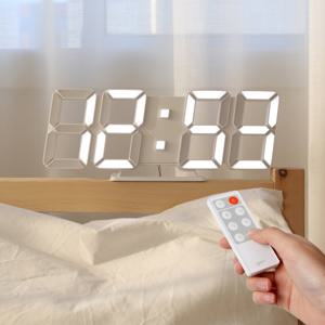 [무아스] 퓨어 30cm 슬림형 LED 벽시계 (M) 무선 리모컨 3D 거실시계